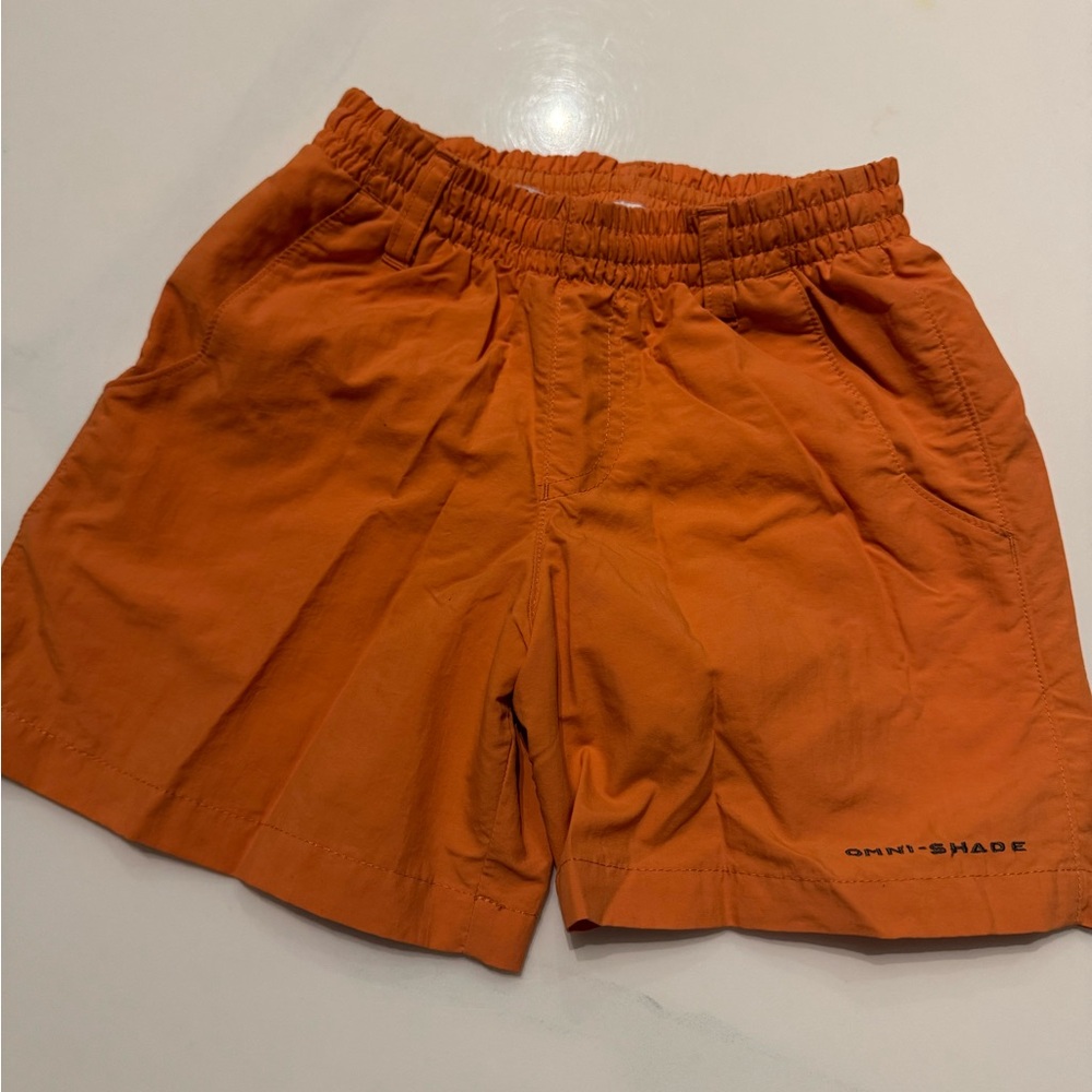 Columbia boys Omni-Shade Orange shorts